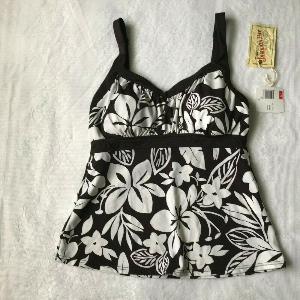 JAMAICAN BAY Swimwear Top Brown / White Floral